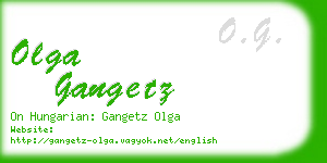 olga gangetz business card